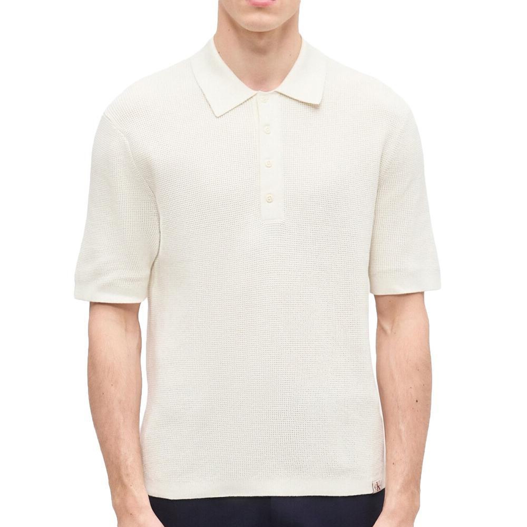 CALVIN KLEIN JEANS Polo Beige Homme Calvin Klein Jeans Waffle. Coloris disponibles : Beige