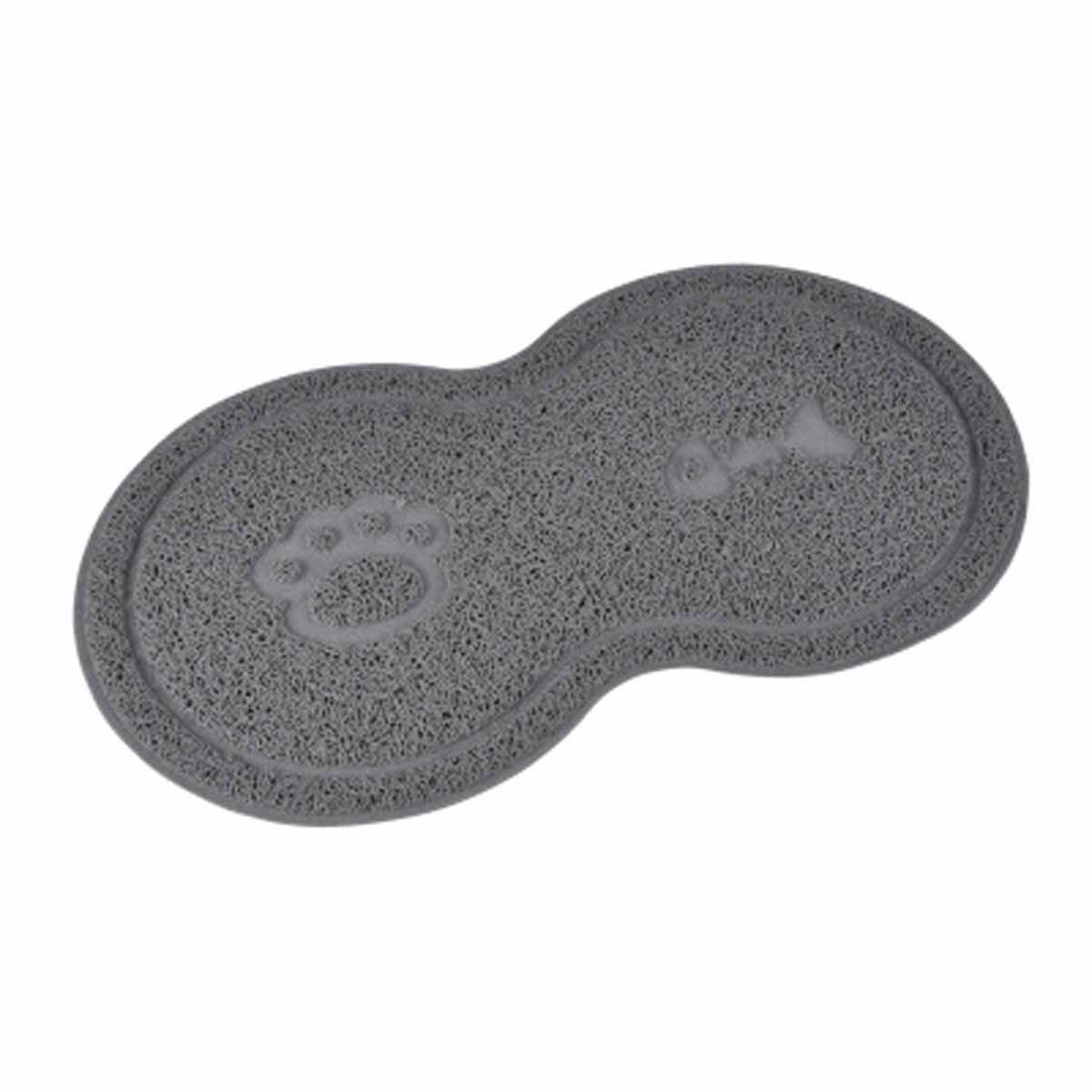 HOMEA Tapis Repas pour Chien & Chat  Double  46cm Gris
