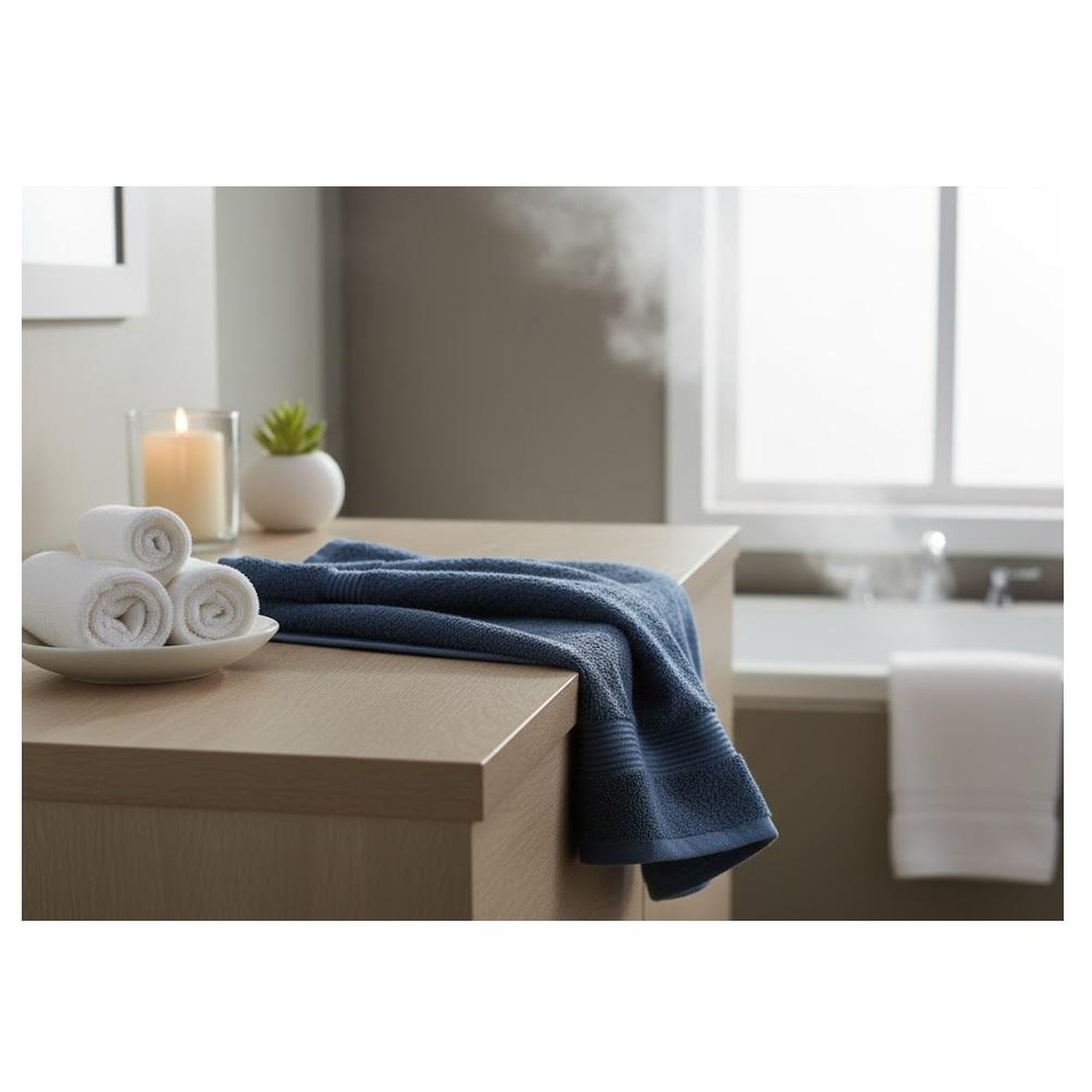 Voir la diapositive 2 : Eden Serviette de toilette en coton lilas