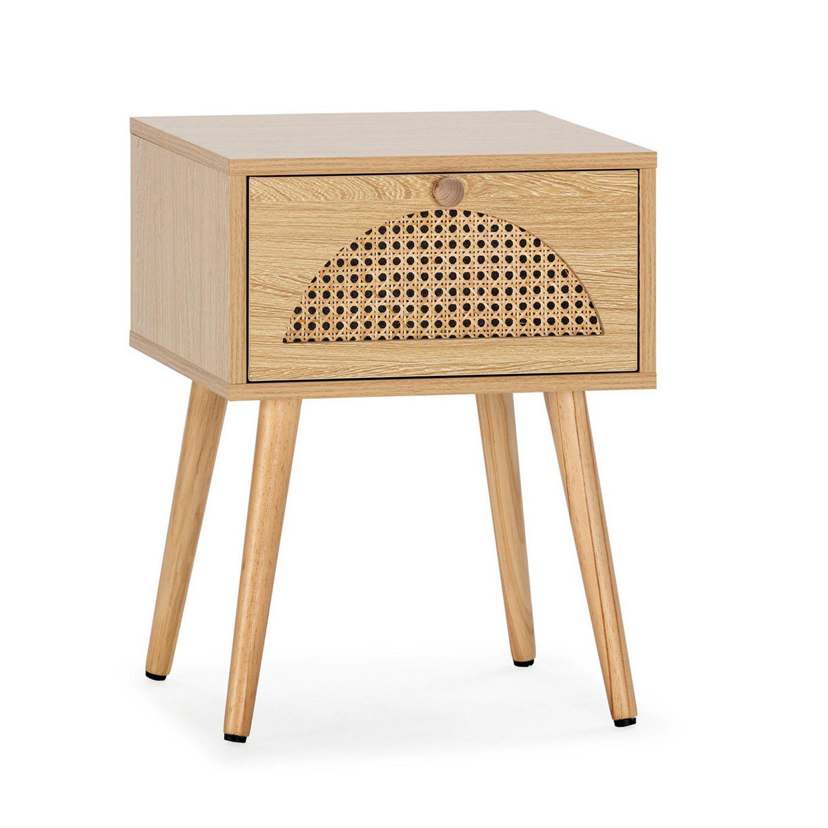 VS VENTA-STOCK Table de chevet Luna 1 tiroir couleur chêne