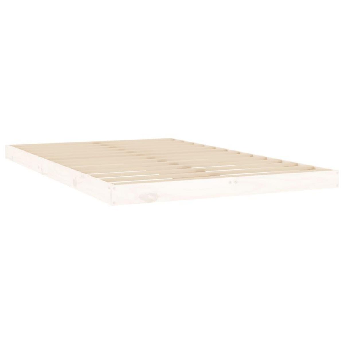 VIDAXL Cadre de lit sans matelas blanc 120x200 cm bois de pin massif