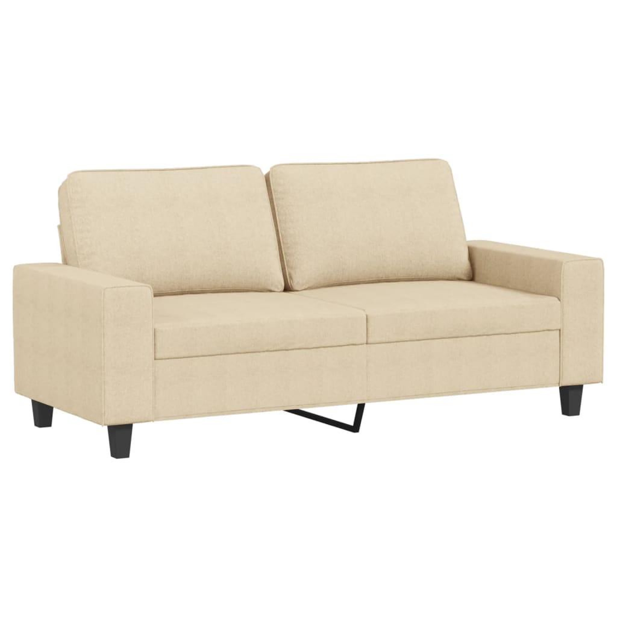 Voir la diapositive 4 : VIDAXL Ensemble de canapes 2 pcs creme tissu