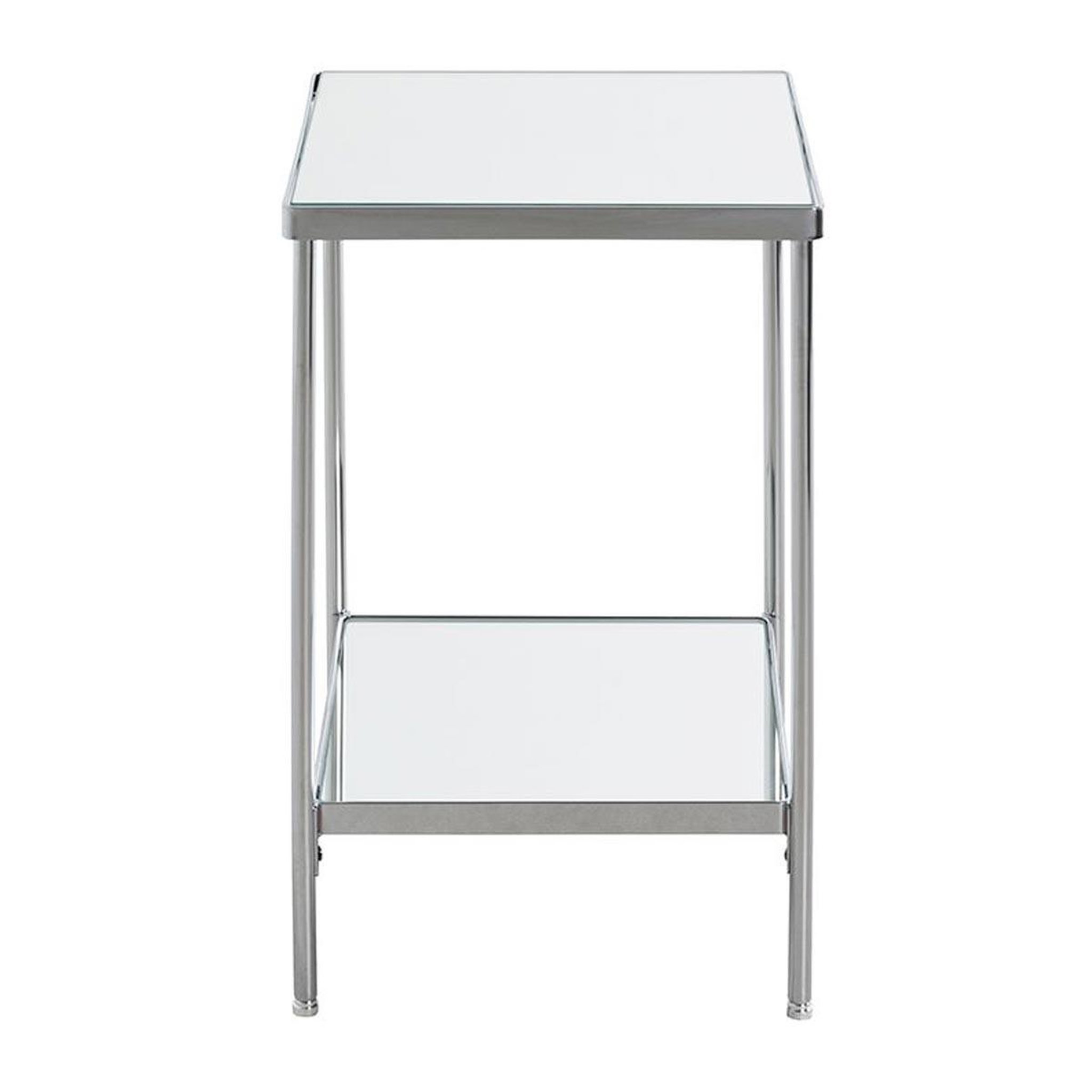 Voir la diapositive 2 : Paris Prix Table d'appoint design carrée  palace  46cm chrome