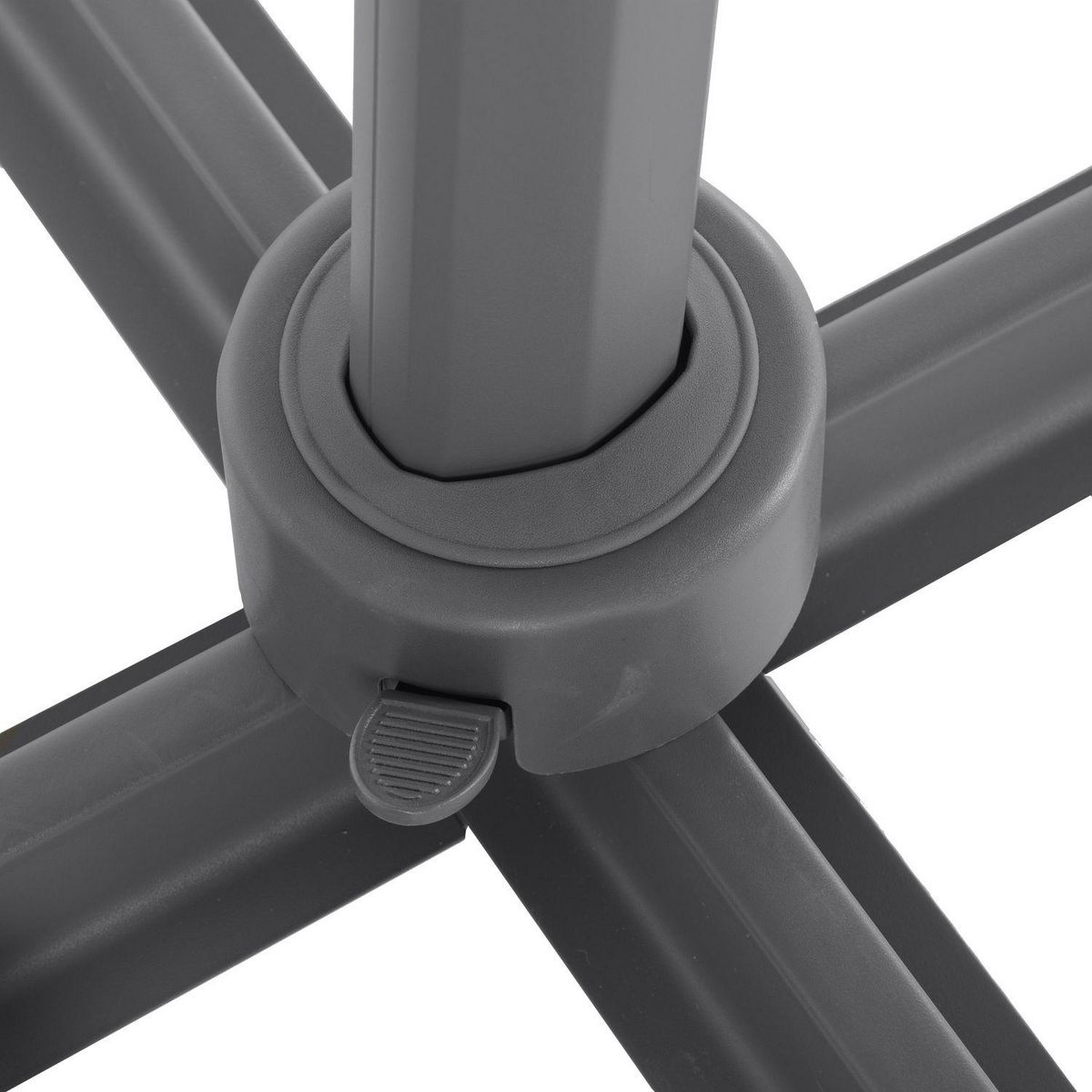 HESPERIDE Parasol déporté Eléa - 3 x 3 mètres - Bleu canard et gris