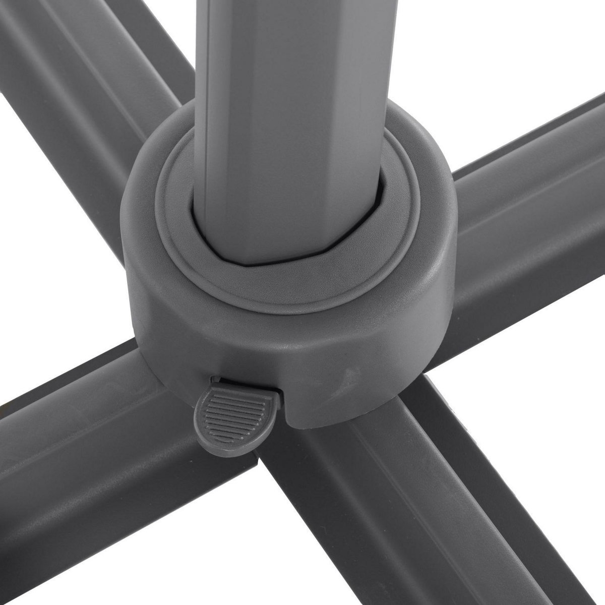 HESPERIDE Parasol déporté Eléa - 3 x 3 mètres - Bleu canard et gris