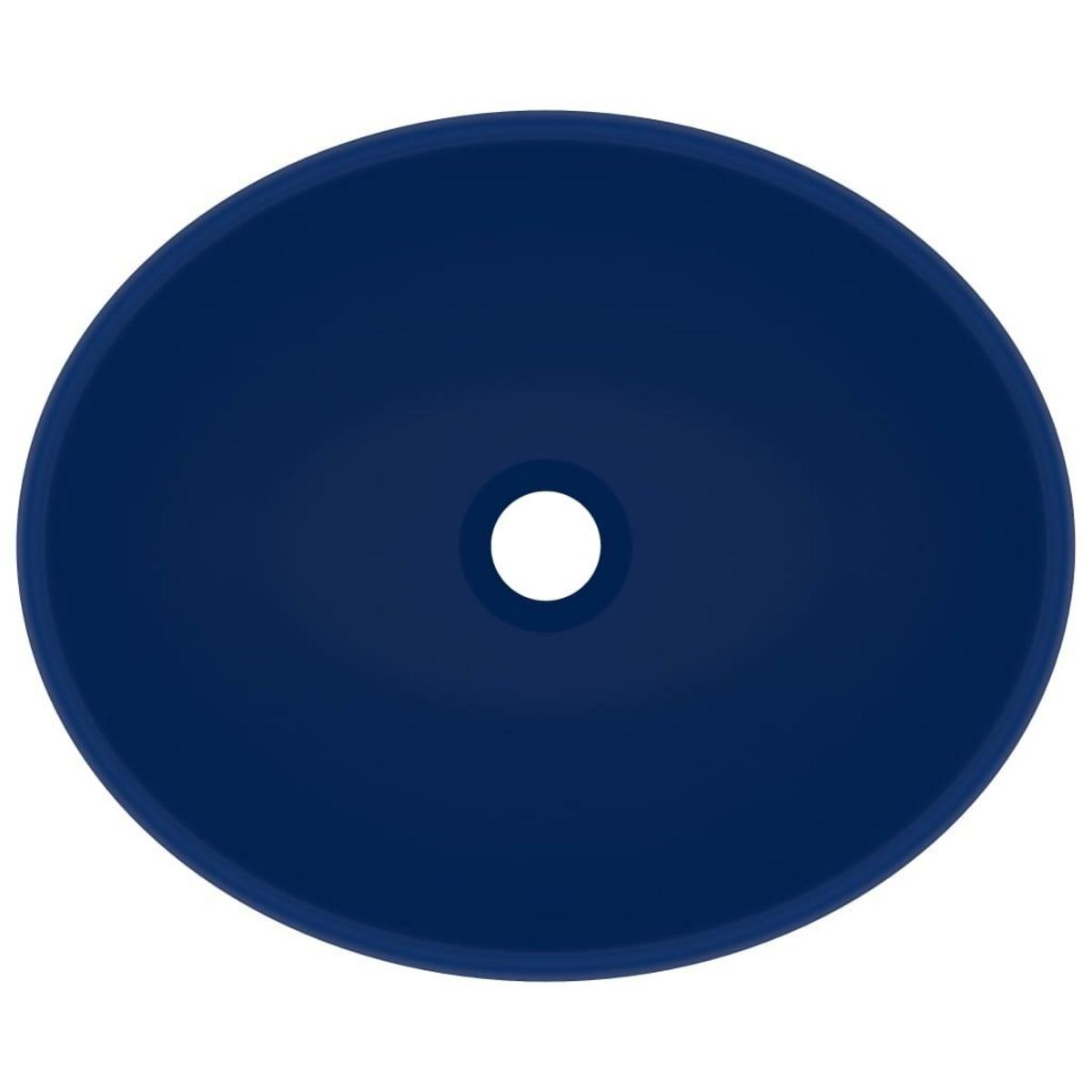 VIDAXL Lavabo ovale de luxe Bleu fonce mat 40x33 cm Ceramique