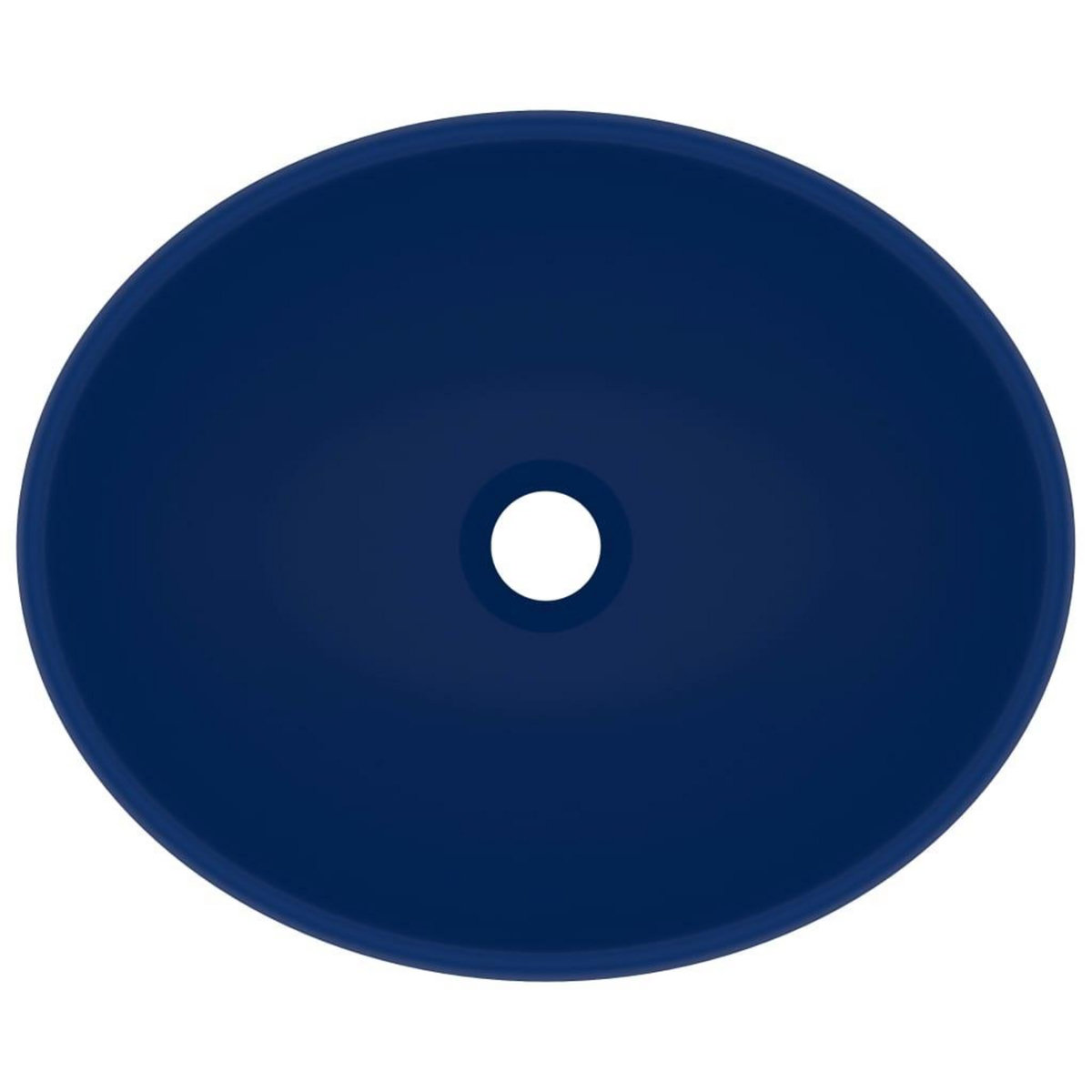 VIDAXL Lavabo ovale de luxe Bleu fonce mat 40x33 cm Ceramique