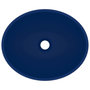 Voir la diapositive 4 : VIDAXL Lavabo ovale de luxe Bleu fonce mat 40x33 cm Ceramique