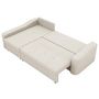 Voir la diapositive 2 : BEST MOBILIER Claudia - canapé d'angle gauche 4 places convertible avec coffre en tissu texturé