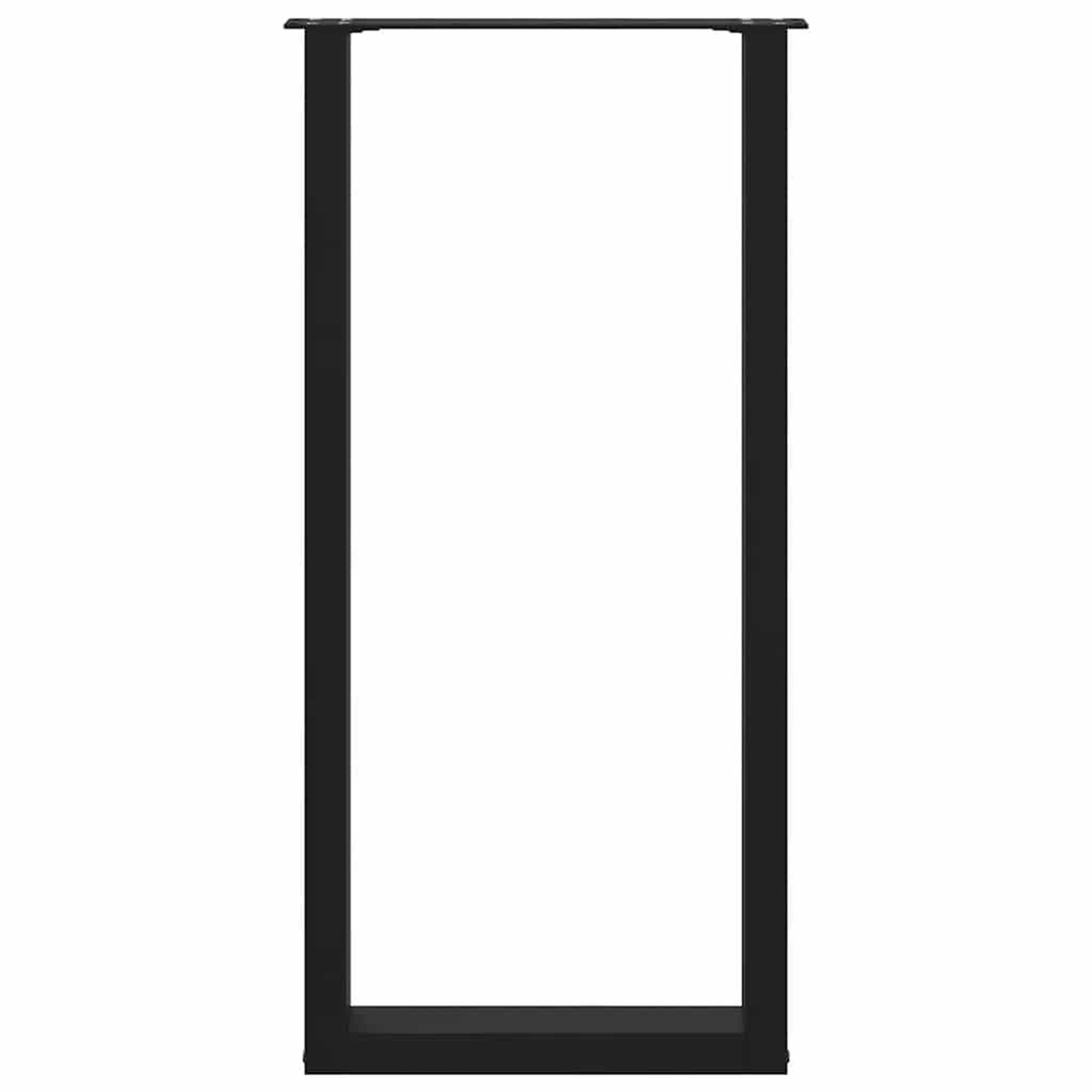 Voir la diapositive 5 : VIDAXL Pieds de table basse forme de U 2 pcs noir 50x(100-101)cm acier