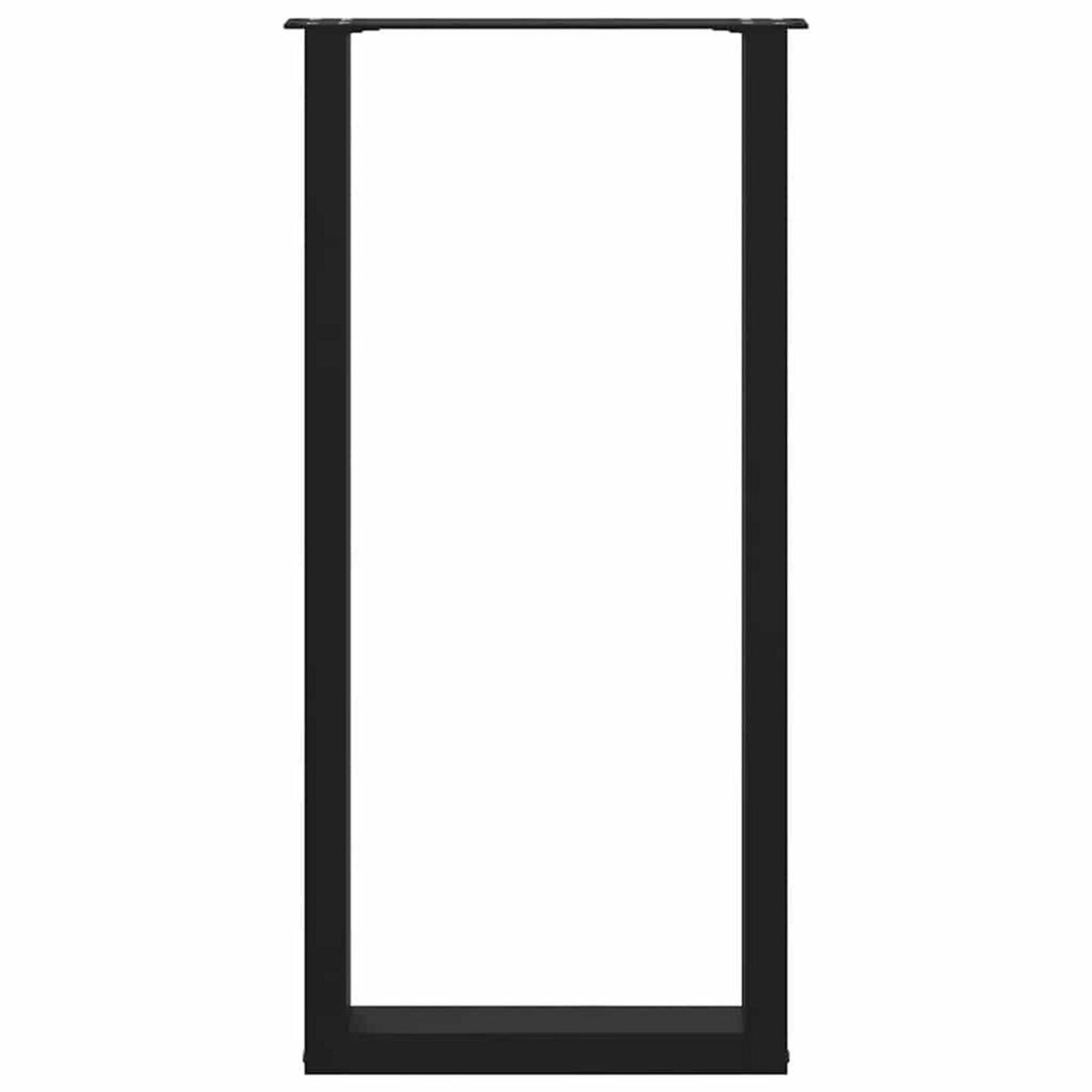 VIDAXL Pieds de table basse forme de U 2 pcs noir 50x(100-101)cm acier