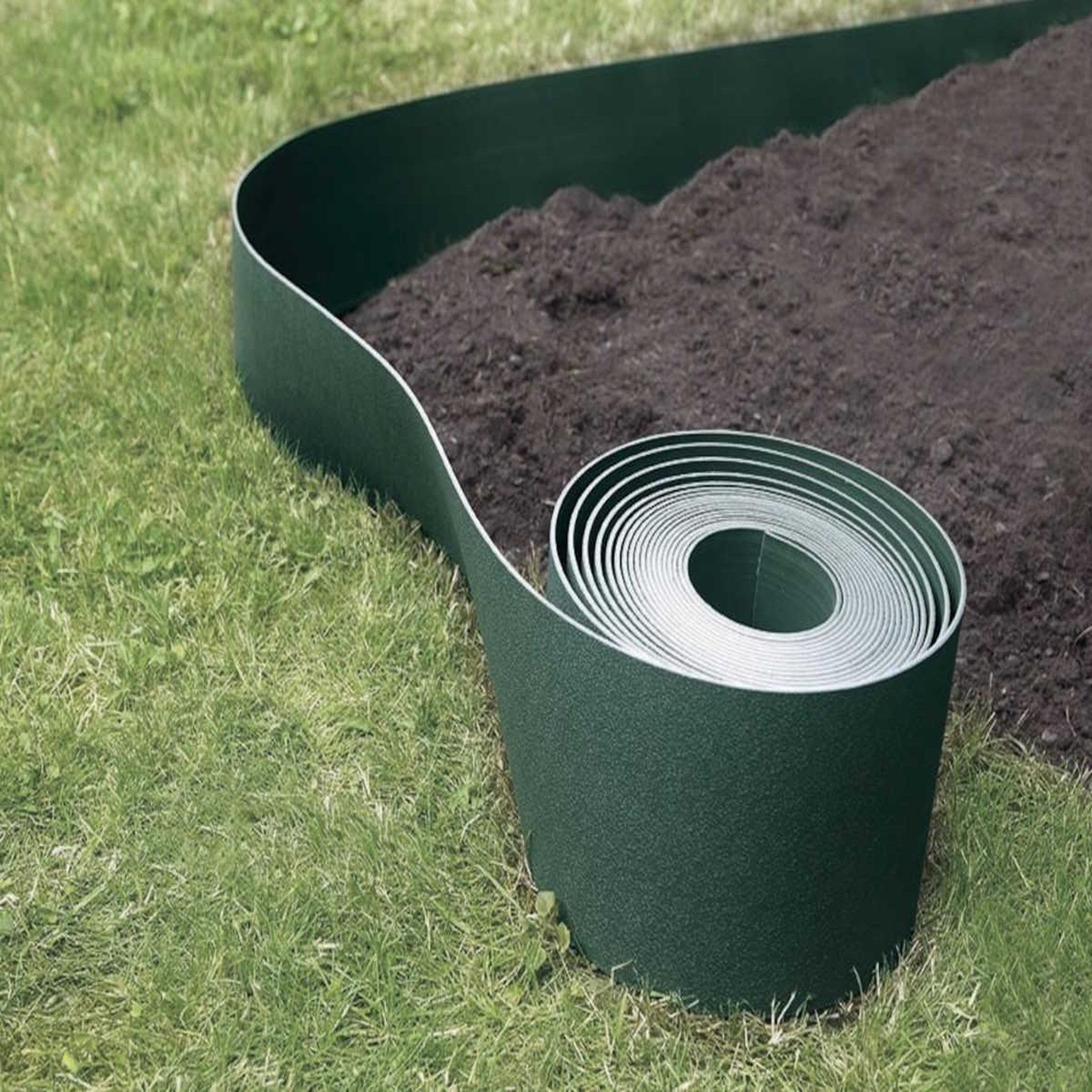 Voir la diapositive 2 : Nortene Bordure flexible en pe 100% recyclé, 10 m x h15 cm - vert - nortene