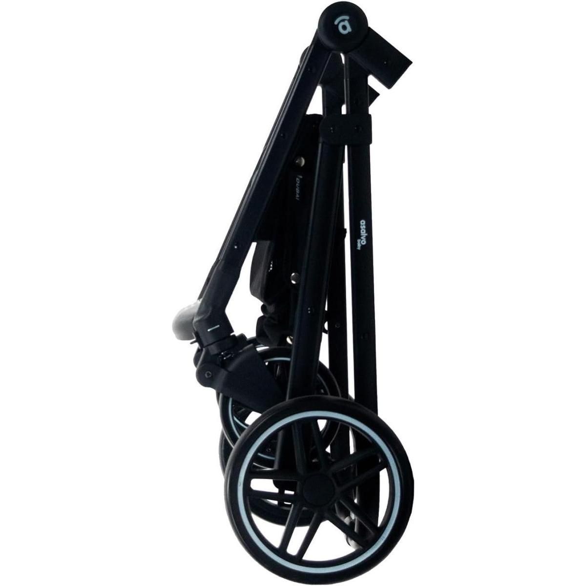Asalvo Poussette Dubaï II Noir - Confort et Sécurité pour Bébé