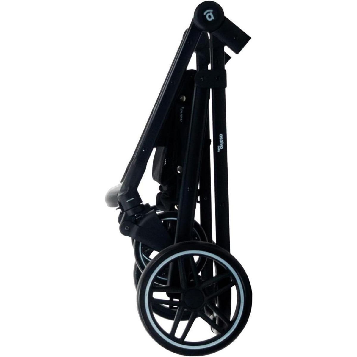 Asalvo Poussette Dubaï II Noir - Confort et Sécurité pour Bébé