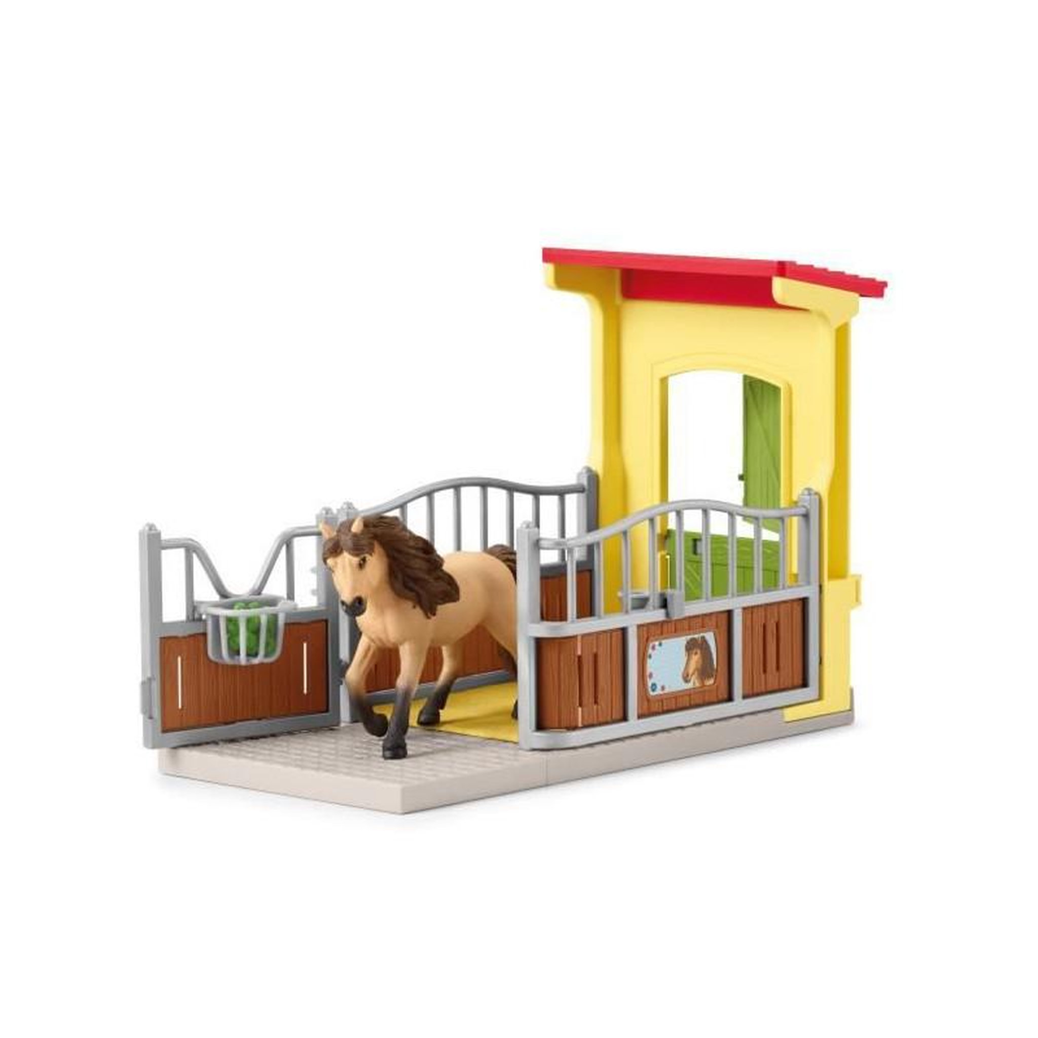 Schleich SCHLEICH - Box avec Poney Icelandais - Extension Ferme Educative - 42609 - Gamme Farm World