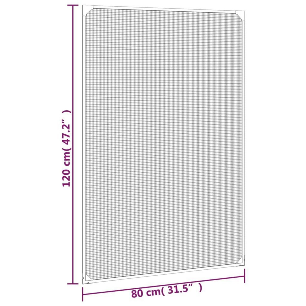 VIDAXL Moustiquaire magnetique pour fenetres blanc 80x120 cm