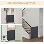 Voir la diapositive 4 : PAWHUT Barrière de sécurité barrière animaux rétractable automatique 1,15L x 0,83H m teslin métal gris