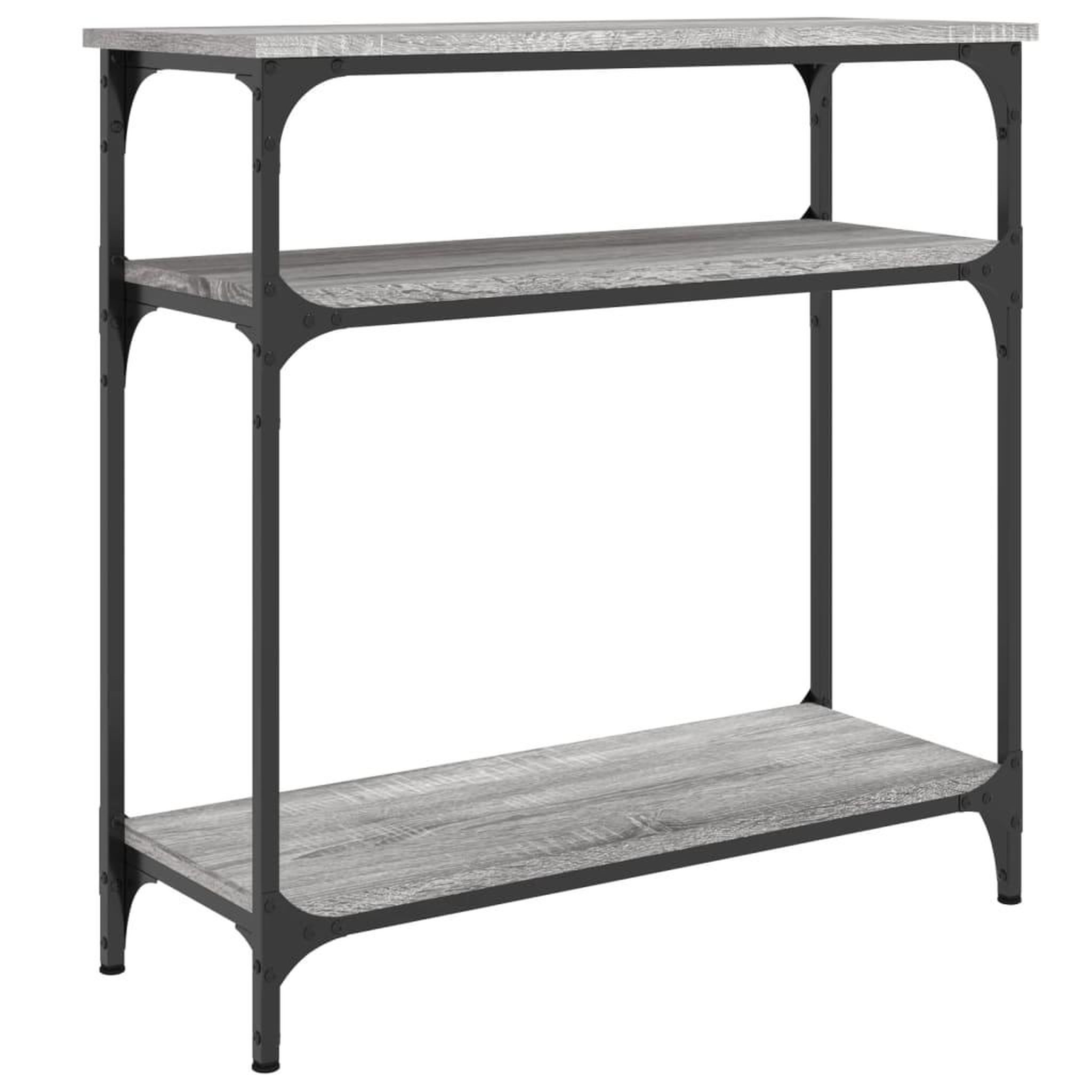Voir la diapositive 2 : VIDAXL Table console sonoma gris 75x29x75 cm bois d'ingenierie