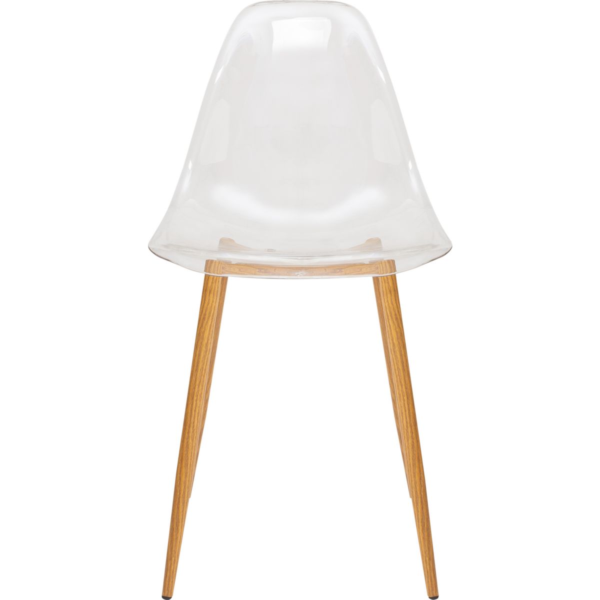 ATMOSPHERA Lot de 4 chaises de séjour salle à manger transparentes MAHAUT