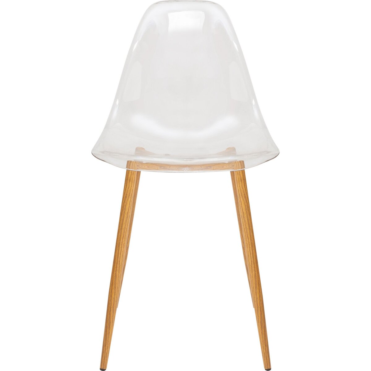 ATMOSPHERA Lot de 4 chaises de séjour salle à manger transparentes MAHAUT