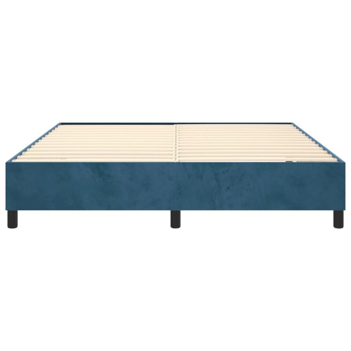 VIDAXL Cadre de lit sans matelas bleu fonce 180x200 cm velours