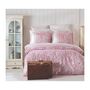 Voir la diapositive 1 : GENERIQUE Parure de lit - 1 housse de couette 220 x 240 cm + 2 taies d'oreiller 60 x 60 cm - 100% coton renforcé - Rose