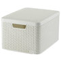 Voir la diapositive 1 : CURVER Curver Boîte de rangement avec couvercle Style L 30 L Blanc creme