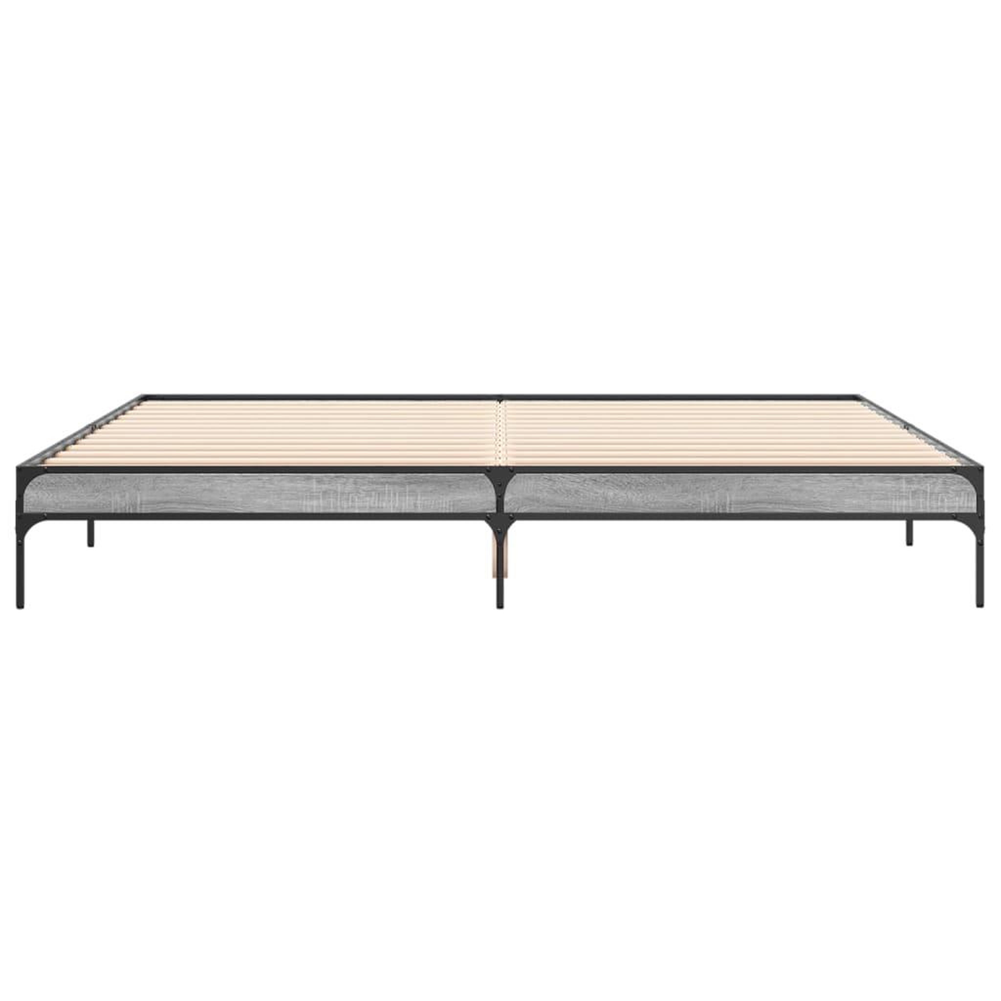Voir la diapositive 4 : VIDAXL Cadre de lit sans matelas sonoma gris 200x200 cm