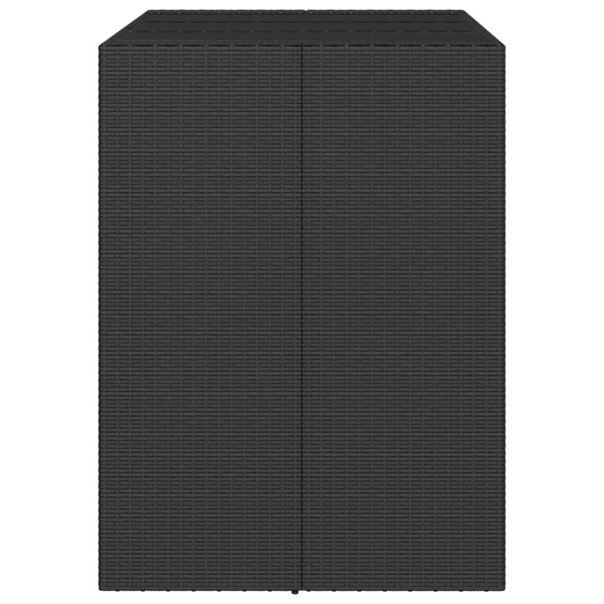 Voir la diapositive 4 : VIDAXL Table de bar et dessus en verre noir 105x80x110 cm poly rotin