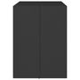 Voir la diapositive 4 : VIDAXL Table de bar et dessus en verre noir 105x80x110 cm poly rotin