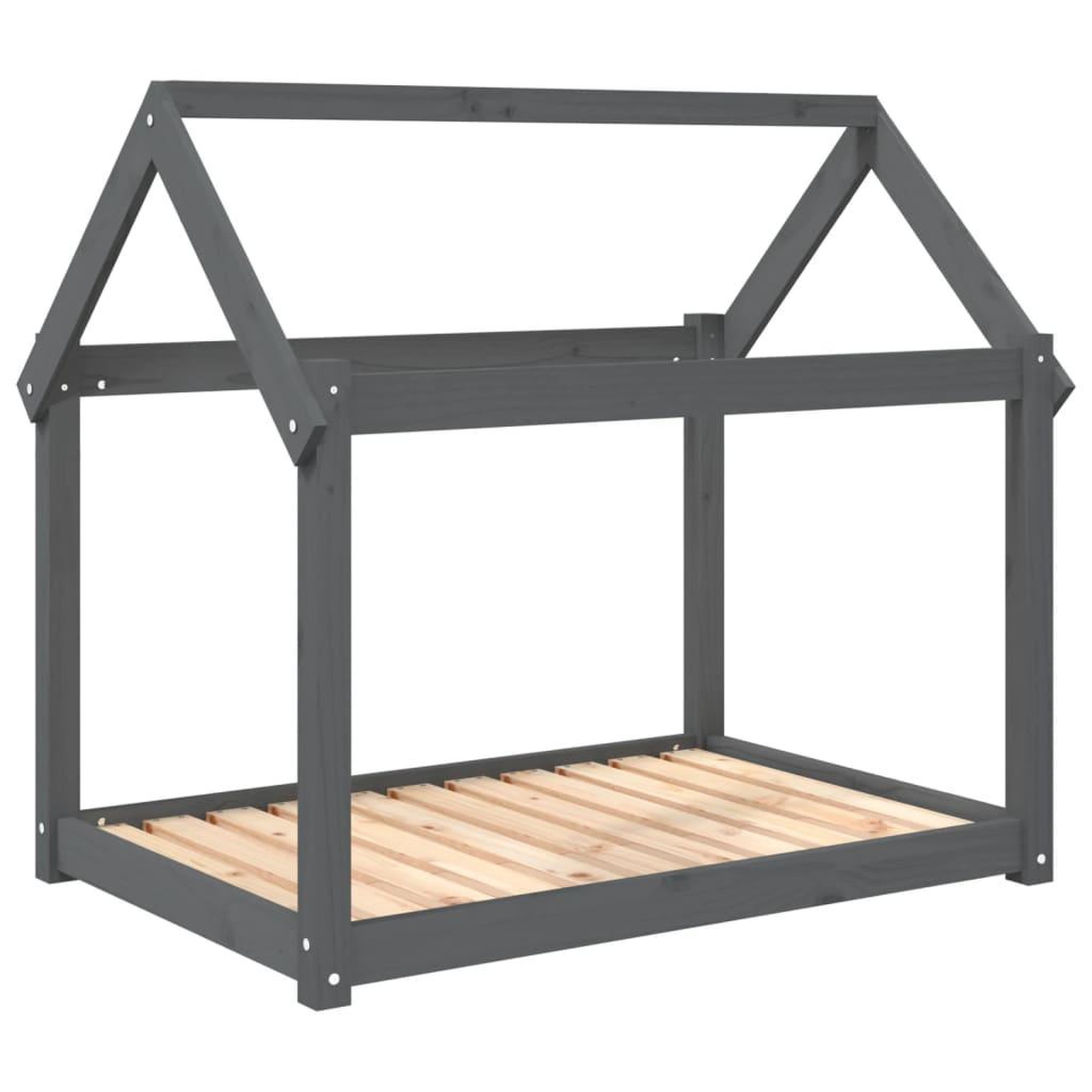 Voir la diapositive 2 : VIDAXL Lit pour chien Gris 101x70x90 cm Bois de pin solide