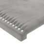 Voir la diapositive 4 : VIDAXL Tetes de lit 2 pcs Gris clair 90x5x78/88 cm Velours