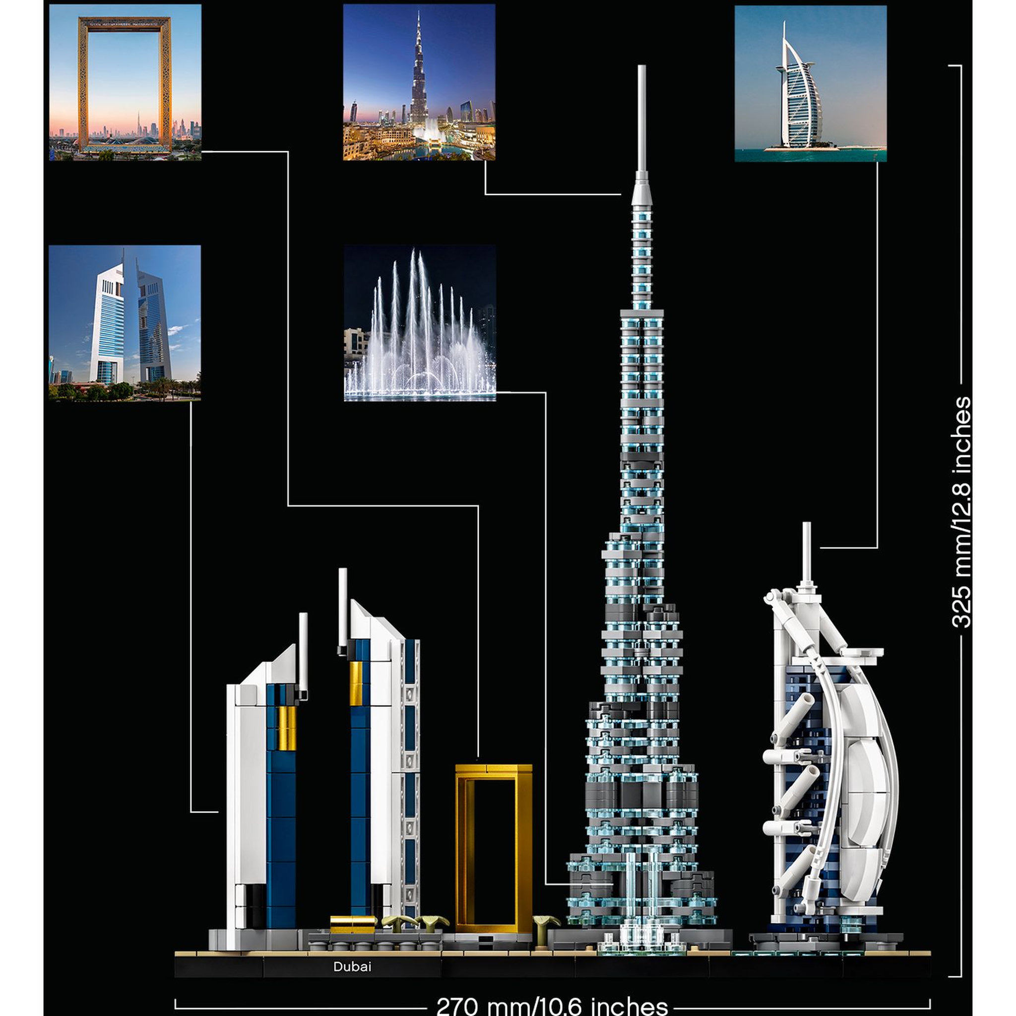 Voir la diapositive 4 : LEGO Architecture 21052 - Dubai