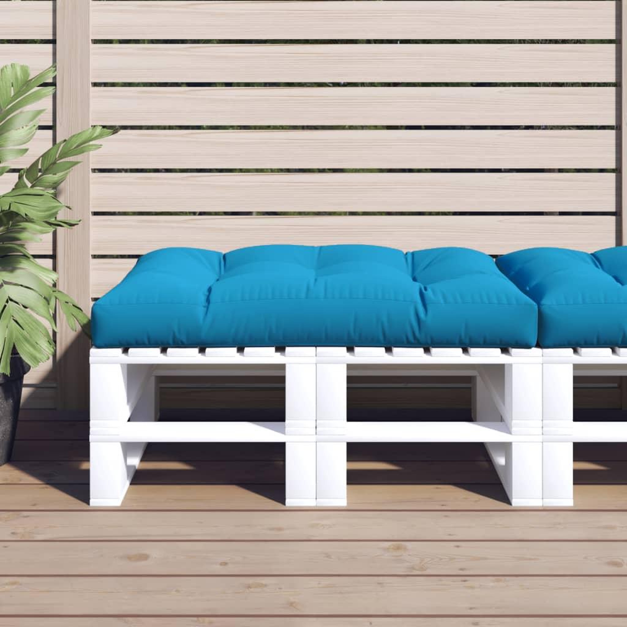 Voir la diapositive 1 : VIDAXL Coussin de palette bleu 120x80x12 cm tissu