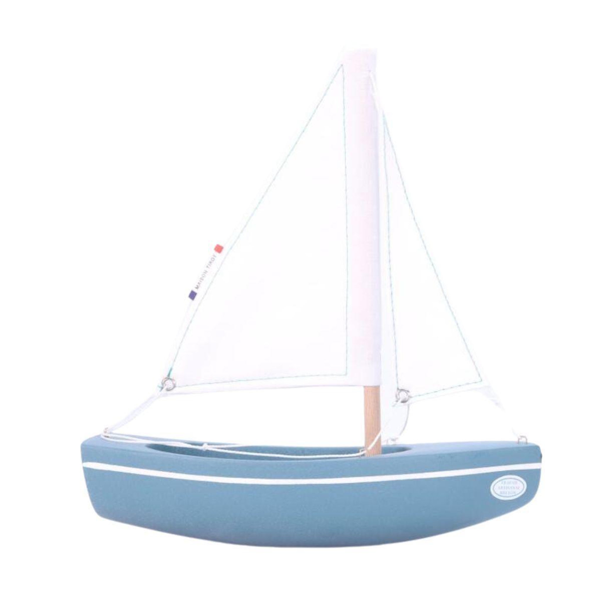 TIROT Le sloop vert abysses - bateau en bois 21cm