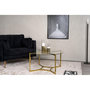 Voir la diapositive 6 : Paris Prix Table Basse Design en Verre  Kivik  90cm Or