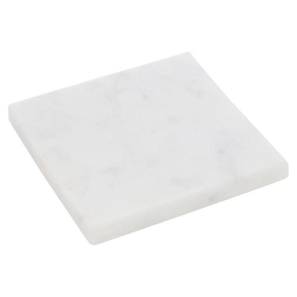 SECRET DE GOURMET Lot de 4 Dessous de Verre en Marbre  Morris  10cm Blanc