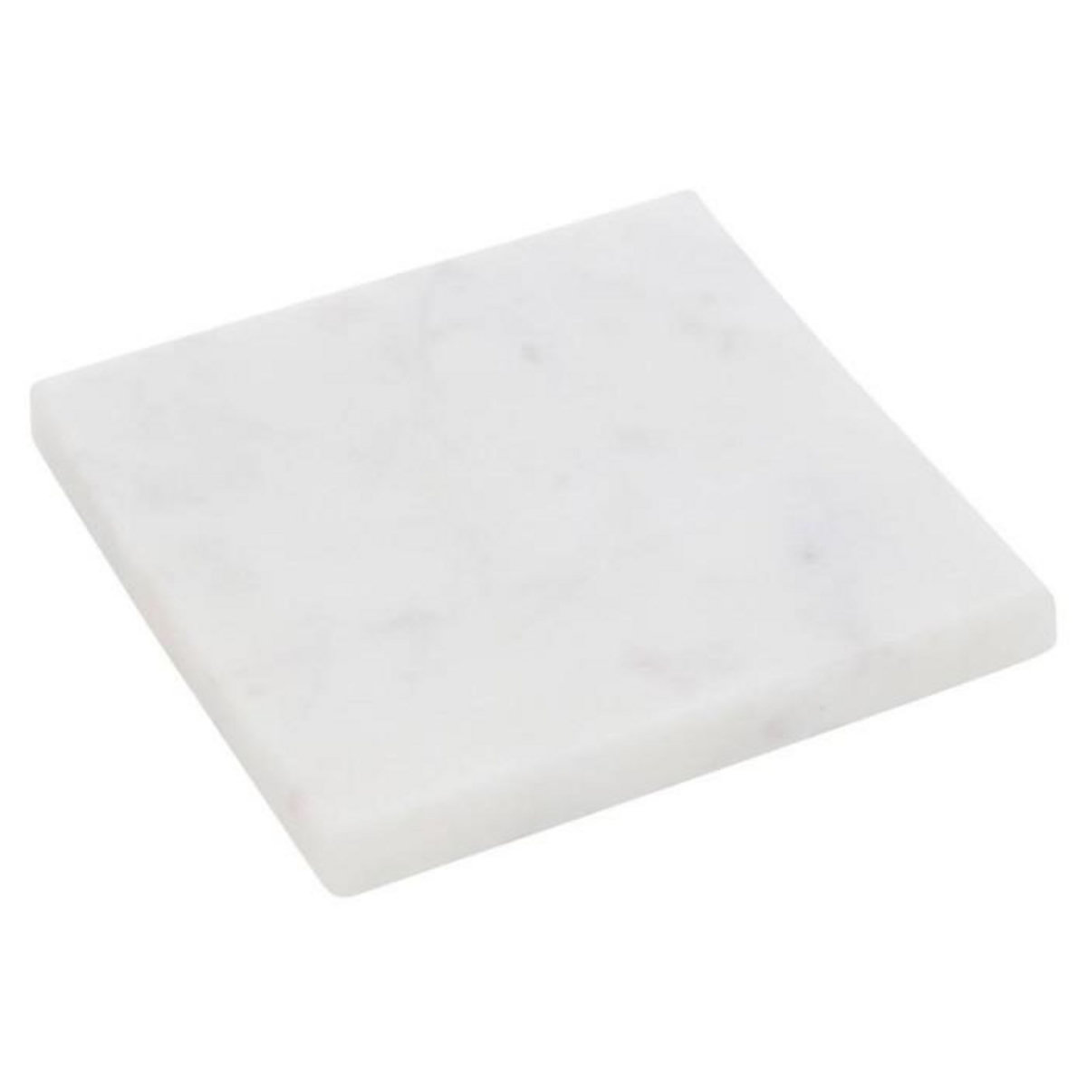 SECRET DE GOURMET Lot de 4 Dessous de Verre en Marbre  Morris  10cm Blanc