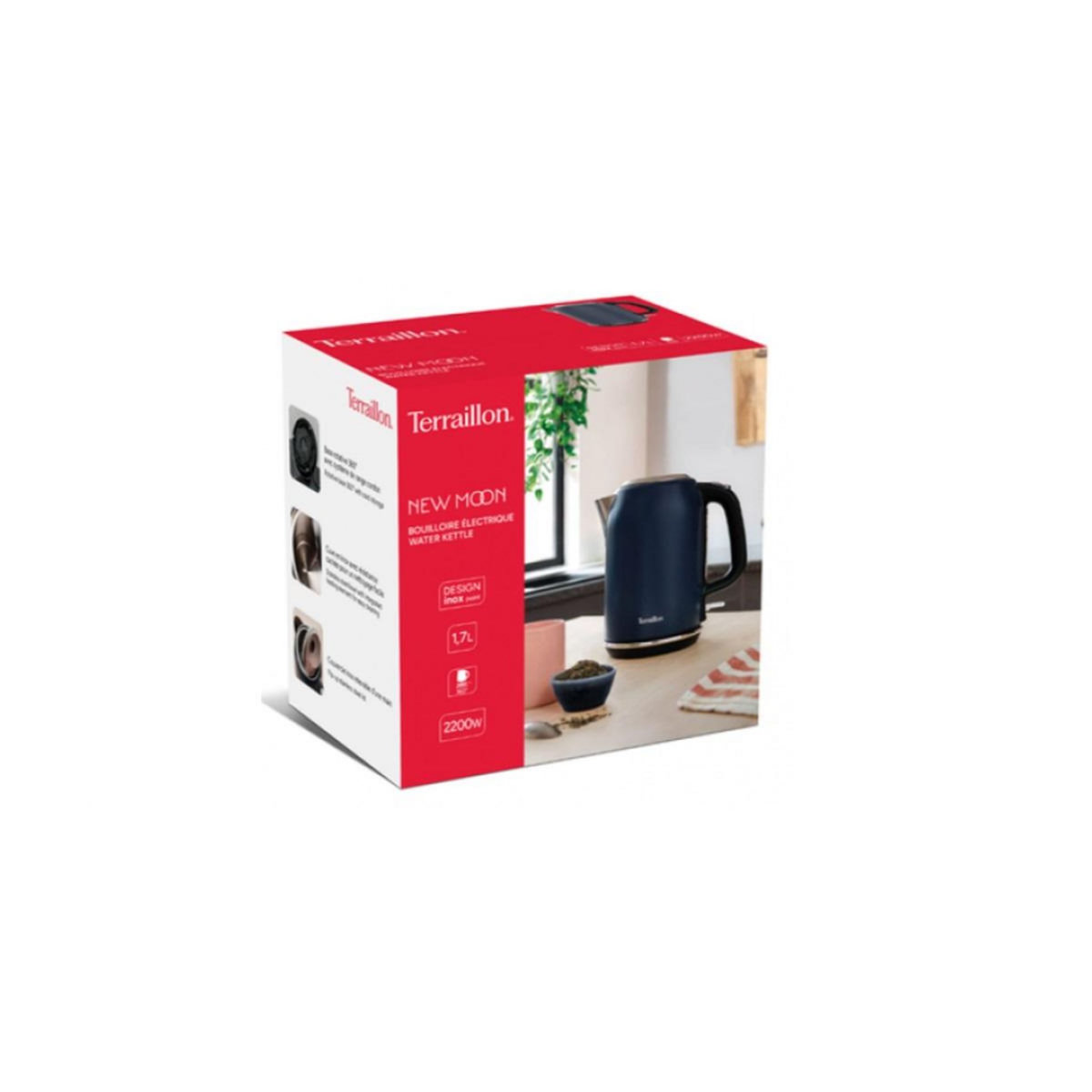 Terraillon Bouilloire sans fil 1.7l 2200w bleu - 15436