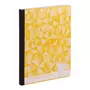AUCHAN  Cahier brochure 24x32cm 288 pages grands carreaux Seyes jaune motif triangles
