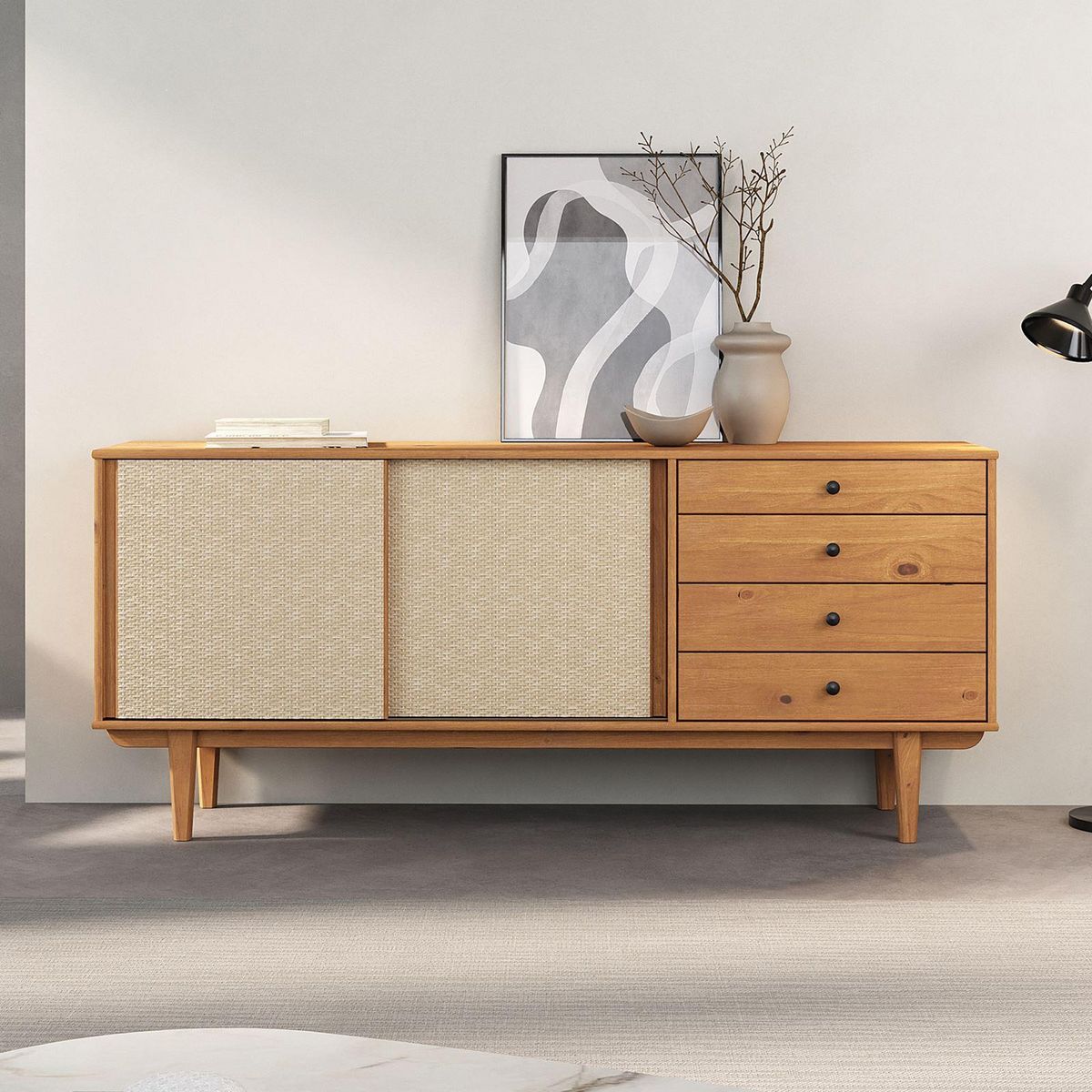 IDIMEX Buffet SIMONA L 175 cm en bois massif