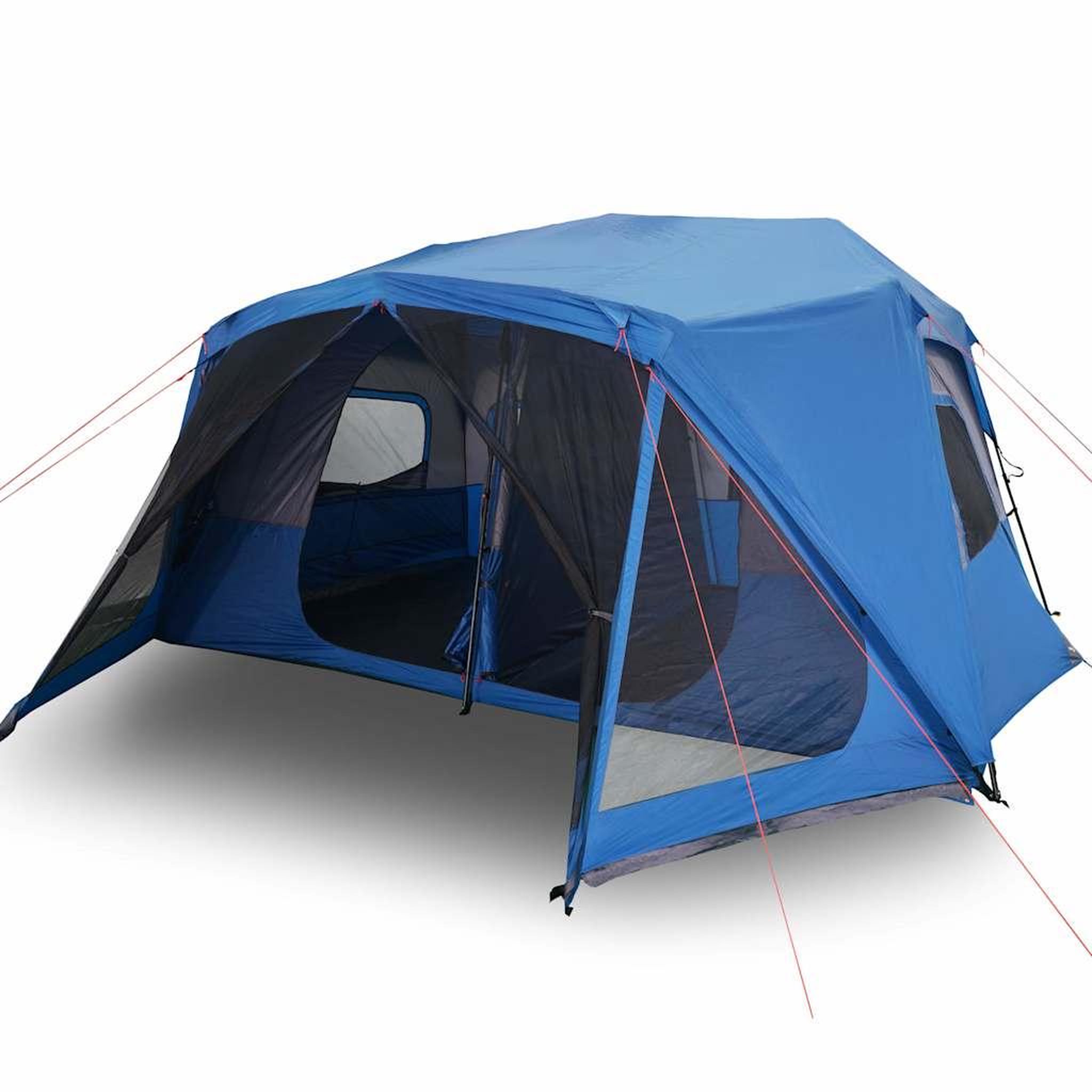 Voir la diapositive 2 : VIDAXL Tente familiale 10 personnes bleu liberation rapide impermeable