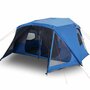 Voir la diapositive 2 : VIDAXL Tente familiale 10 personnes bleu liberation rapide impermeable