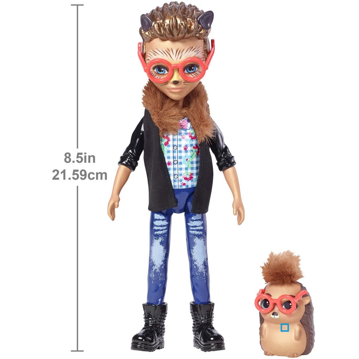 MATTEL Mini poupée Enchantimals et son animal Hixby Hérisson & Pointer