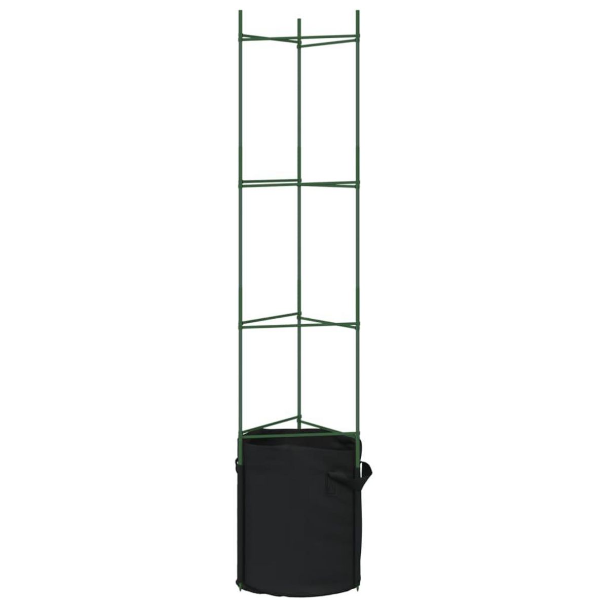 VIDAXL Cage a tomates avec sac a plantes 2 pcs 154 cm acier et PP