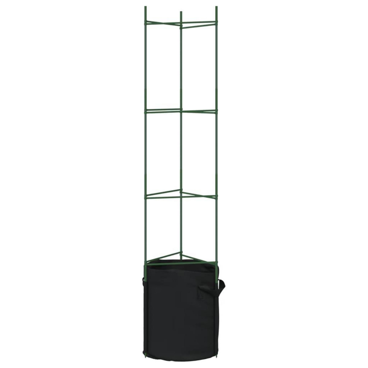VIDAXL Cage a tomates avec sac a plantes 2 pcs 154 cm acier et PP