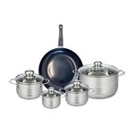ELO Ensemble de 1 Poêle de cuisson 28 cm et 4 faitouts 12, 14, 16 et 24 cm Elo Prima Brillant