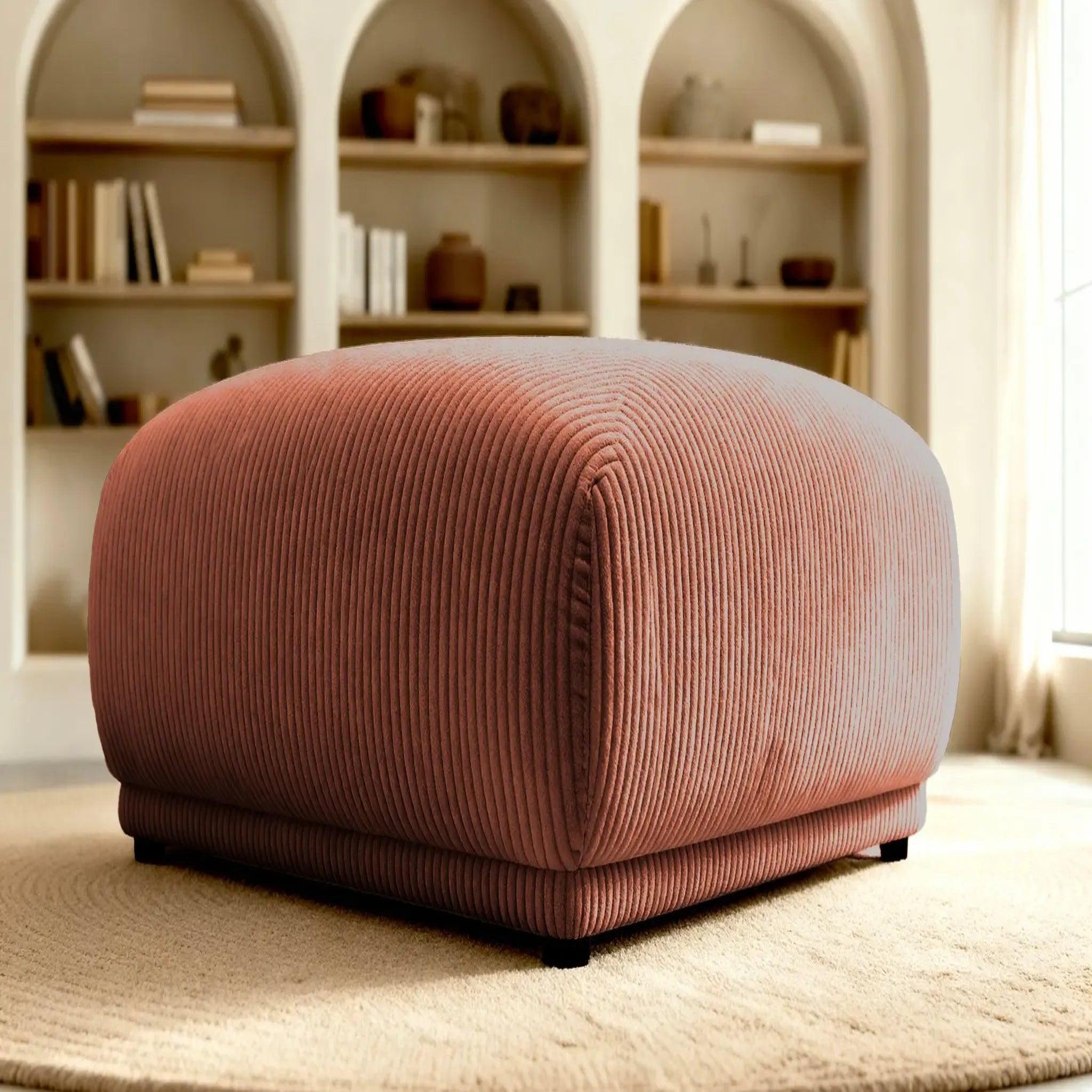 Voir la diapositive 3 : CASANOVA PARIS Rosalie - pouf velours cotelé
