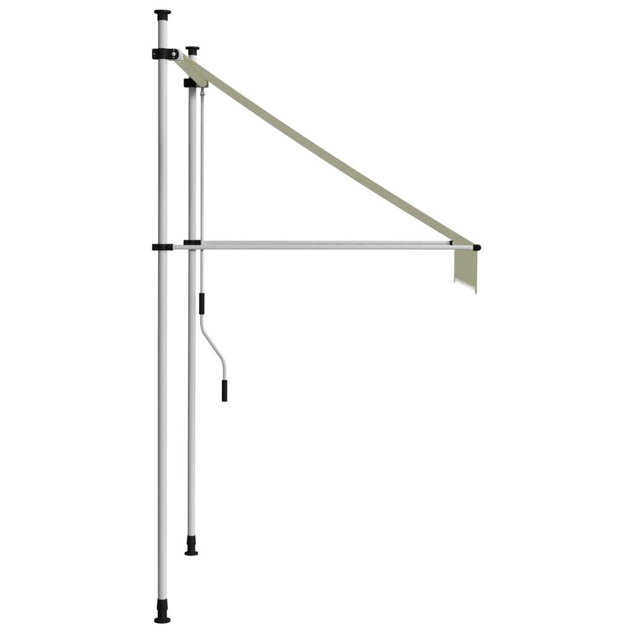 Voir la diapositive 3 : VIDAXL Auvent manuel retractable 100 cm Creme