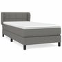 Voir la diapositive 2 : VIDAXL Sommier a lattes de lit avec matelas Gris fonce 80x200 cm Tissu